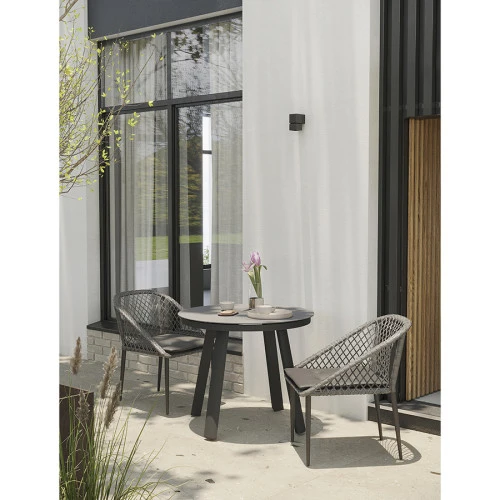 Стол обеденный leif, D90 см, темно-серый