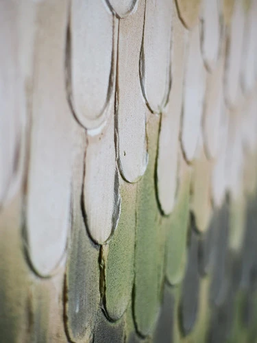 Панно декоративное с ручной росписью by feel, 140х70 см, хаки