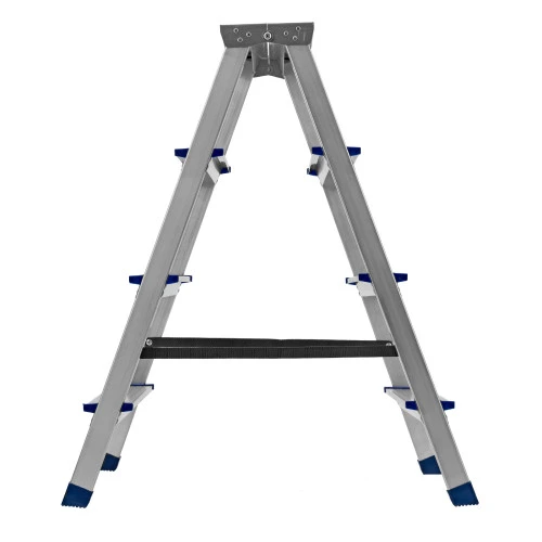 Стремянка двусторонняя 4 ступени, алюминиевая, Сибртех