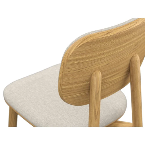 Стул с обивкой saga, рогожка, бежевый