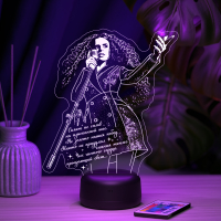 3D светильник  Светильник "Девушка с микрофоном (певица)"