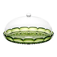 Блюдо сервировочное с крышкой vanity, D30 см, зеленое