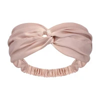 Повязка для волос из натурального шелка цвета пыльной розы из коллекции essential