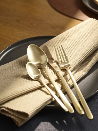 Набор столовых приборов pure, золотистые матовые, 16 пред.