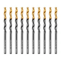 Сверло по металлу, 4,2 мм, HSS-Tin, Golden Tip, 10 шт. Denzel
