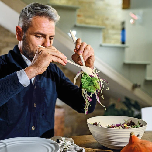 Набор ложек для салата tierra, молочно-белые, 2 шт.