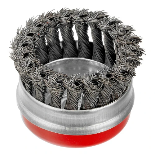 Щетка для УШМ Heavy Duty, 80 мм, М14, "чашка", крученая проволока 0.5 мм Matrix