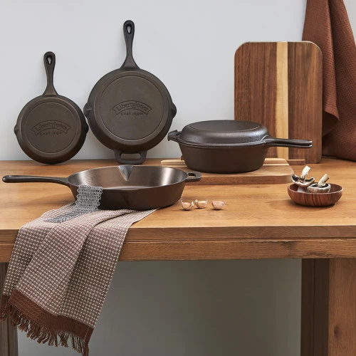 Сковорода чугунная brasen с масляной полировкой, D21 см