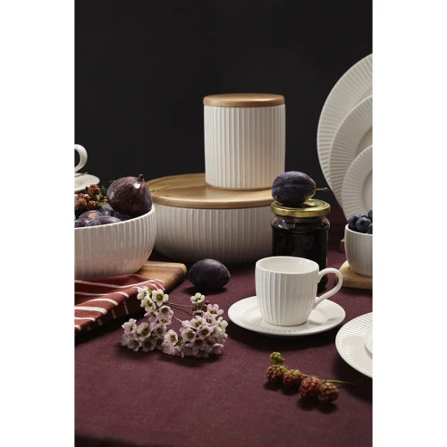 Набор чашек с блюдцами soft ripples, dual glazing, 125 мл, 2 шт.