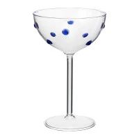 Креманка pom-pon, 225 мл, прозрачная/синяя