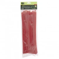 Хомуты, 300 x 3.6 мм, пластиковые, красные, 100 шт Сибртех