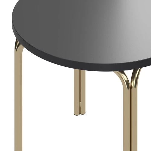 Столик кофейный ror, D50 см, латунь/черный