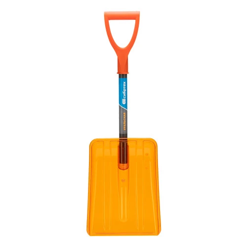 Лопата для уборки снега, поликарбонат, 270х360х840 мм, стальной черенок, усиленная Сибртех