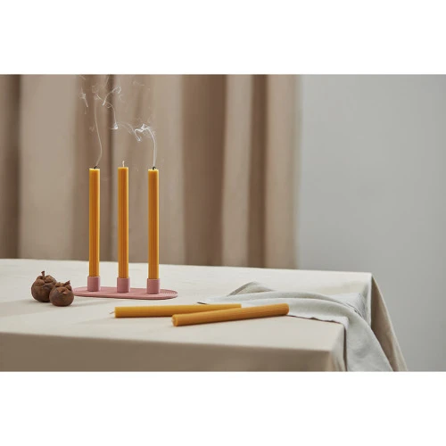 Набор из двух свечей цвета карри из коллекции edge, 24,5 см