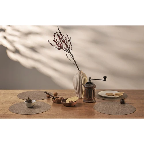 Набор из 2-х сервировочных салфеток leanera, D35 см, песочные