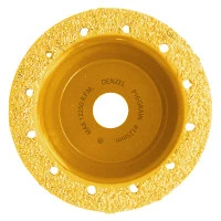 Чашка твёрдосплавная зачистная,125 мм, Наклонная, среднее зерно #16// Denzel