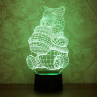 Ночной 3d светильник Винни Пух