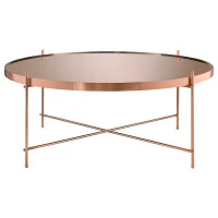 Столик josen, D85 см, розовый/медный