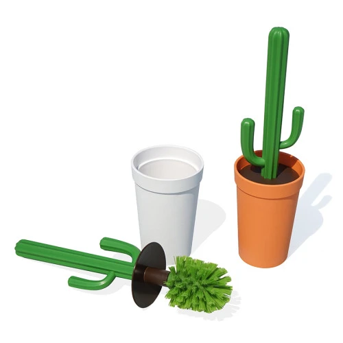 Ершик для туалета cactrash, белый/зеленый
