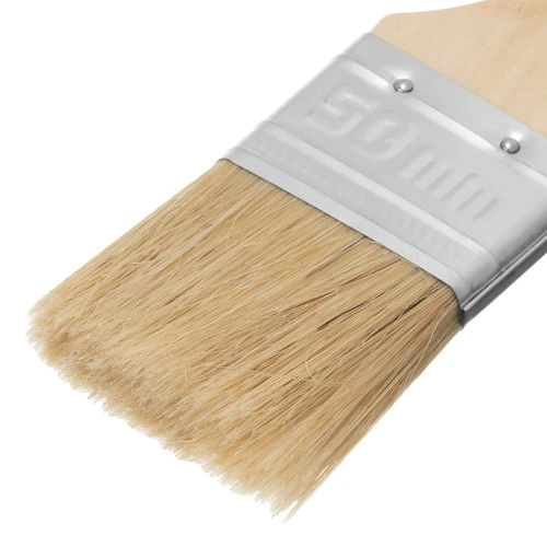 Кисть плоская "Стандарт" 2" (50 мм) натуральная щетина, деревянная ручка MTX