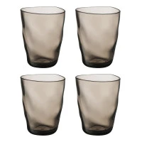 Набор стаканов из акрила hollow, 450 мл, серо-коричневый, 4 шт.