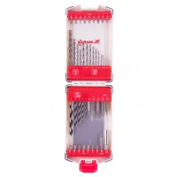 Набор сверл комбинированный, сверла по металлу 1-6 мм, бетону 4-8 мм, дереву 3-8 мм, биты 22 шт, адаптер, 44 предмета, Pro Matrix