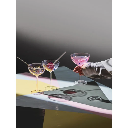 Креманка pom-pon, 225 мл, розовая/янтарная