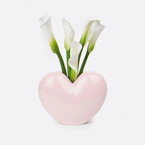 Ваза для цветов love, 15,5 см, светло-розовая