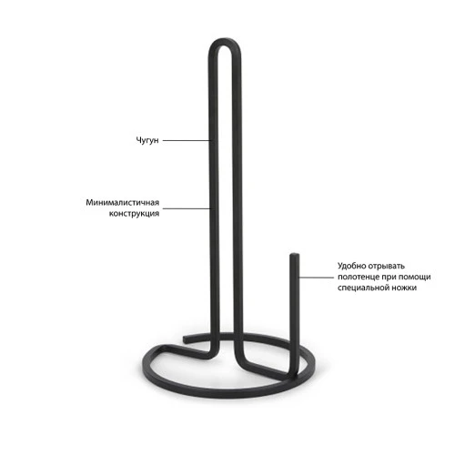 Держатель для бумажных полотенец squire, черный