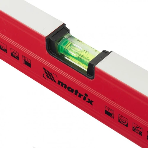 Уровень алюминиевый магнитный, 1200 мм, фрезерованный, 3 глазка (1 зеркальный) усиленный Matrix