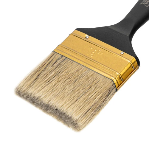 Кисть плоская "Профи" 3", натуральная щетина, пластмассовая ручка MTX