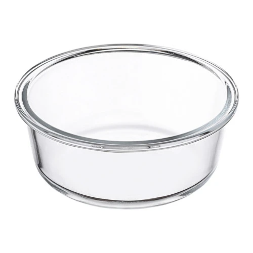 Контейнер для запекания и хранения круглый с крышкой, 650 мл, светло-серый