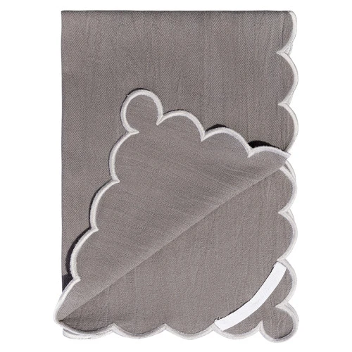 Набор кухонных полотенец с контрастным кантом серого цвета из коллекции trendy ruffles, 50х70 см