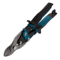 Ножницы по металлу "Piranha", 230 мм, прямой усиленный рез (Bulldog) сталь СrMo, двухкомпонентная рукоятка-ки Gross