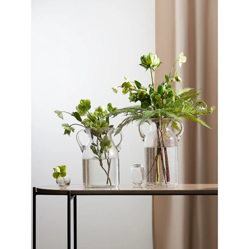 Ваза для цветов flowi, 29 см, прозрачная