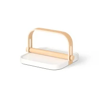 Держатель для салфеток bellwood, белый/натуральное дерево