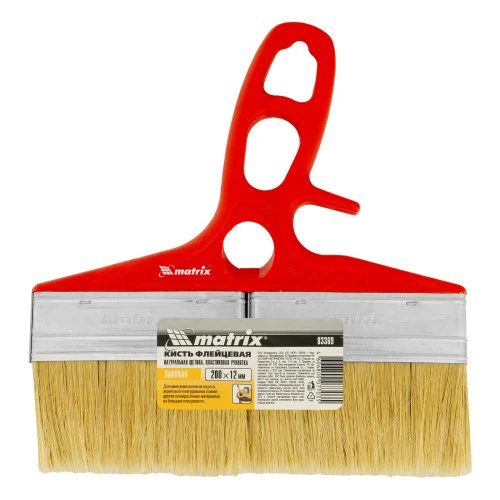 Кисть флейцевая для лаков, 200 x 12, натуральная щетина, пластиковая ручка Color line Matrix
