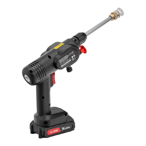 Моечная машина высокого давления аккумуляторная А-21-02, 40 бар, 4 л/мин, Li-ion 21 В, 2 акк.// MTX