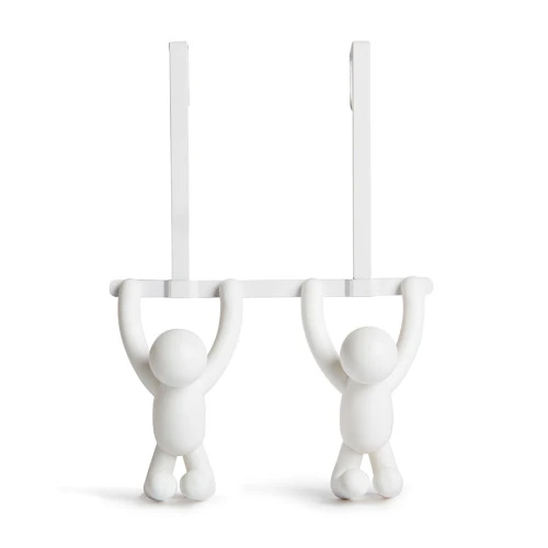 Вешалка надверная buddy, 21,6 см, белая, 2 крючка