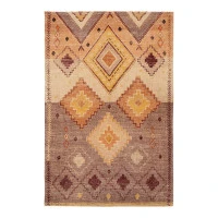 Ковер из хлопка с этническим орнаментом цвета лаванды из коллекции ethnic, 120х180 см