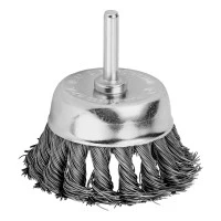 Щетка для дрели, 75 мм, "чашка" со шпилькой, крученая металлическая проволока Matrix