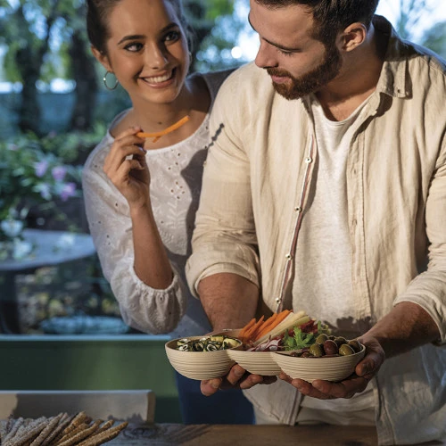 Менажница tierra, молочно-белая