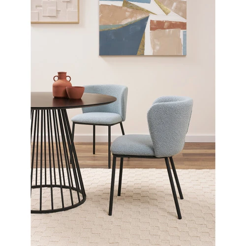 Стул foggy, букле, голубая пудра