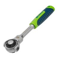 Ключ-трещотка 1/4", 72 зуба, поворотная голова, с быстрым сбросом Сибртех