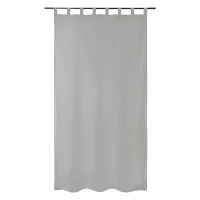 Штора из хлопка двойная базовая серого цвета из коллекции essential, 150х290 см
