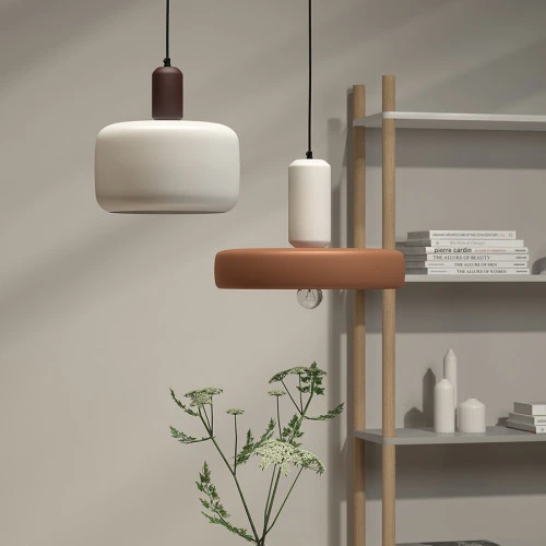 Светильник подвесной juko, D42х31 см, бежевый/коричневый