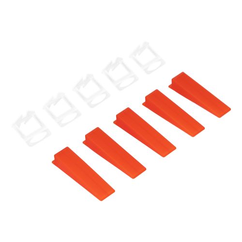 Комплект зажим + клин для системы выравнивания плитки СВП Ворота XL, 50/50 шт. в пакете Matrix