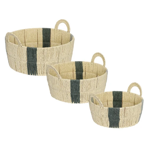 Корзина плетеная круглая bodhran sage из коллекции ethnic, размер l