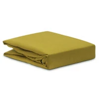 Простыня оливкового цвета с контрастным кантом из коллекции essential, 240х270 см