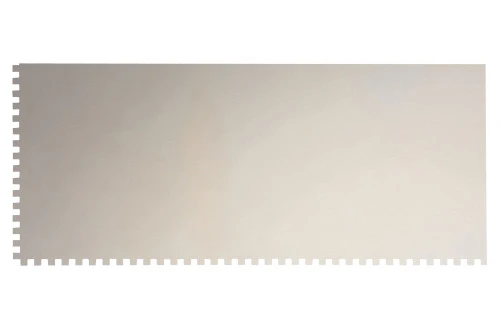 Гладилка из нержавеющей стали, 280 х 130 мм, зеркальная полировка, пластмассовая ручка, зуб 4 х 4 мм Matrix